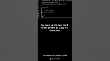 Java IQ #63 - Can a constructor be final, static or abstract ?