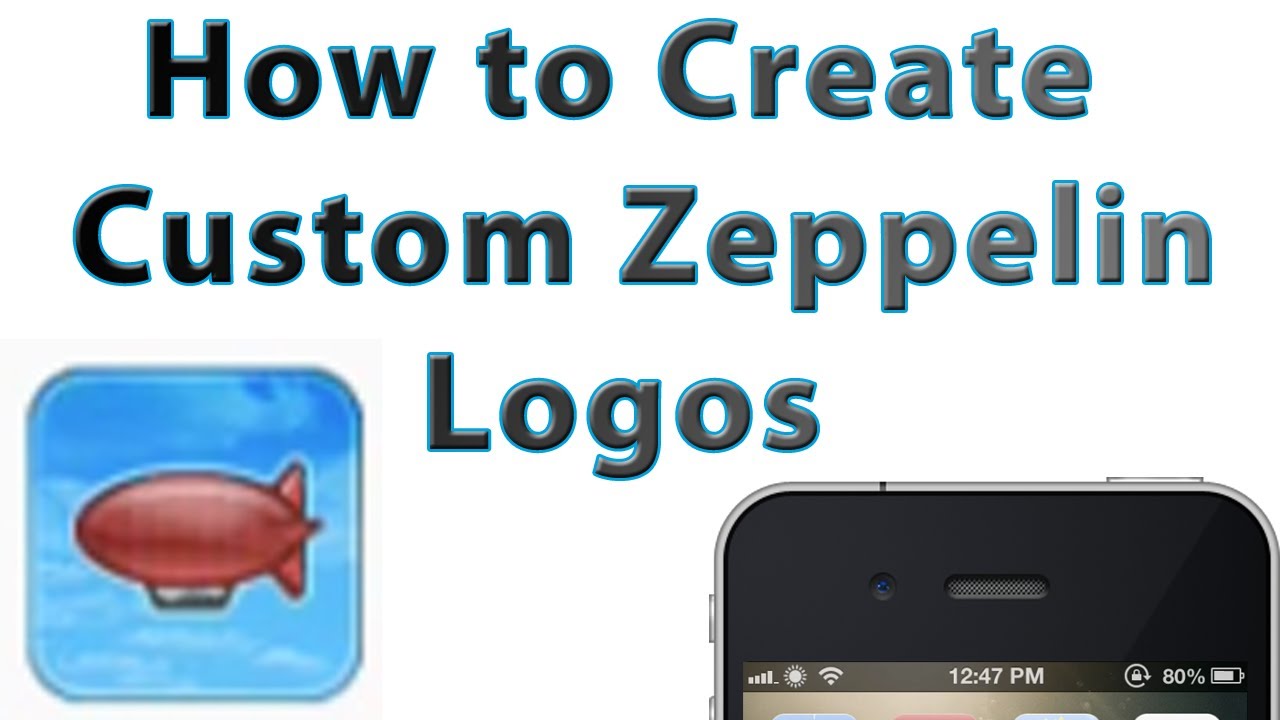 How to Make Custom Zeppelin Logos for iPhone or iPod - YouTube