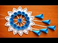 Unique Flower Wall Hanging / how to make paper rose / Easy paper flower / School art and craft
