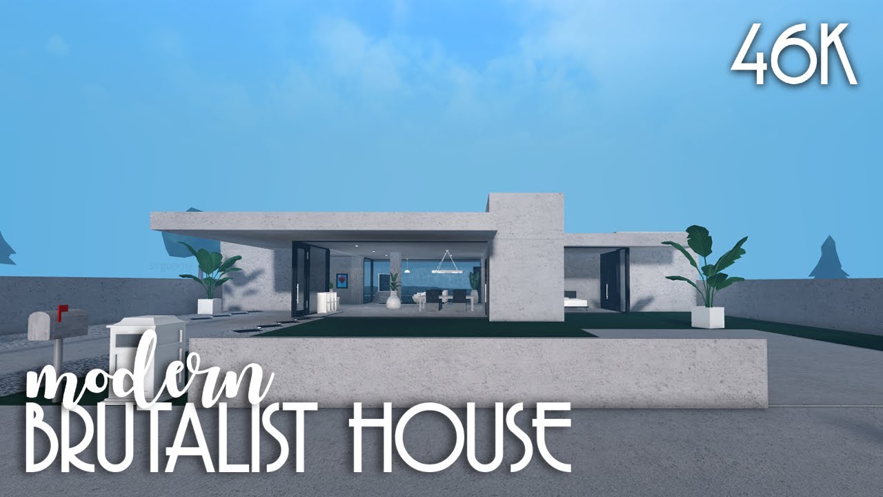 Bloxburg Speedbuild | Modern Brutalist House | 46k - YouTube