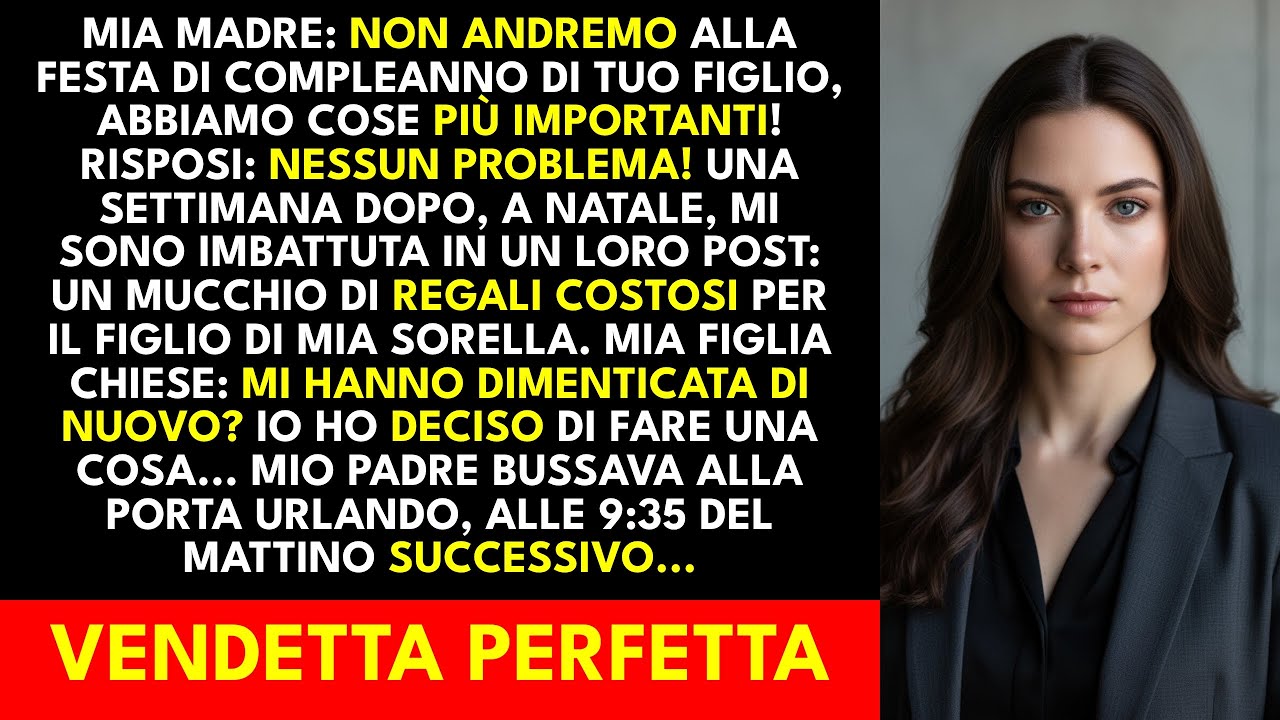 ‘Non andiamo alla festa di compleanno di tuo figlio!’ ha scritto mia madre. Ho risposto: ‘Nessun ...