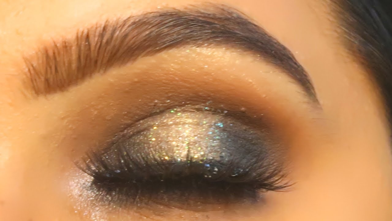 कैसे करे हेलो ऑय मेकअप Simple ''BLACK & GOLDEN HALO'' Eye Makeup GLAM YOUR FACE YouTube