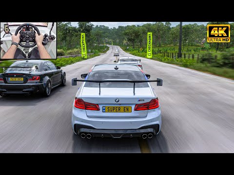 BMW M5 F90 VS Supercars - Forza Horizon 5 | Logitech G923 Steering Wheel