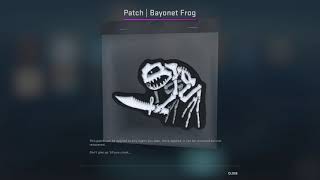 CSGO Patch Bayonet Frog - Operation Riptide Patch Collection