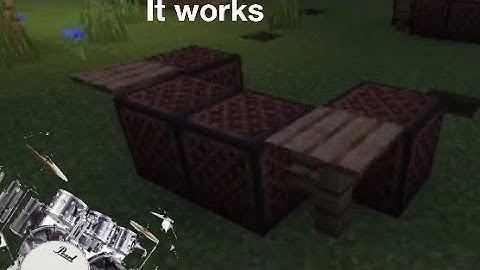 Making a working drum set in Minecraft