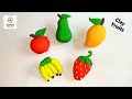 How to make fruits with clay  polymer clay fruits  how to make miniature fruits with clay fruit