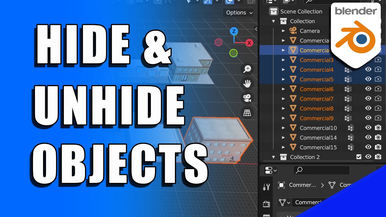 Hide and Unhide Objects in Blender 3D (Micro Tip)