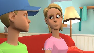 Childish Dad Wants To Watch Olive And The Rhyme Rescue Crew in Plotagon