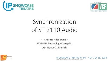 AES67 ST2110 Syncho HILDEBRAND