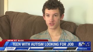 Teen with autism looking for job