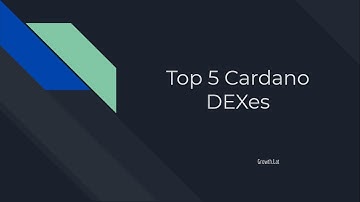 Top 5 Cardano DEXes