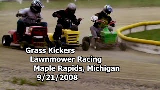Lawn Mower Racing   Maple Rapids Grass Kickers  9/21/2008