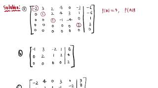 Question 12: Score 0.66/2. For each of the following augmented matrices, decide whether or not the …