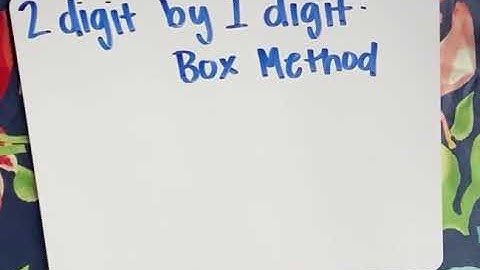 2 digit by 1 digit Multiplication: Box Method