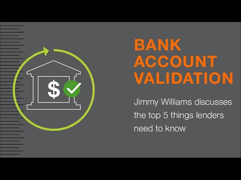 The Top 5 Things Lender Need To Know About Bank Account Validation
