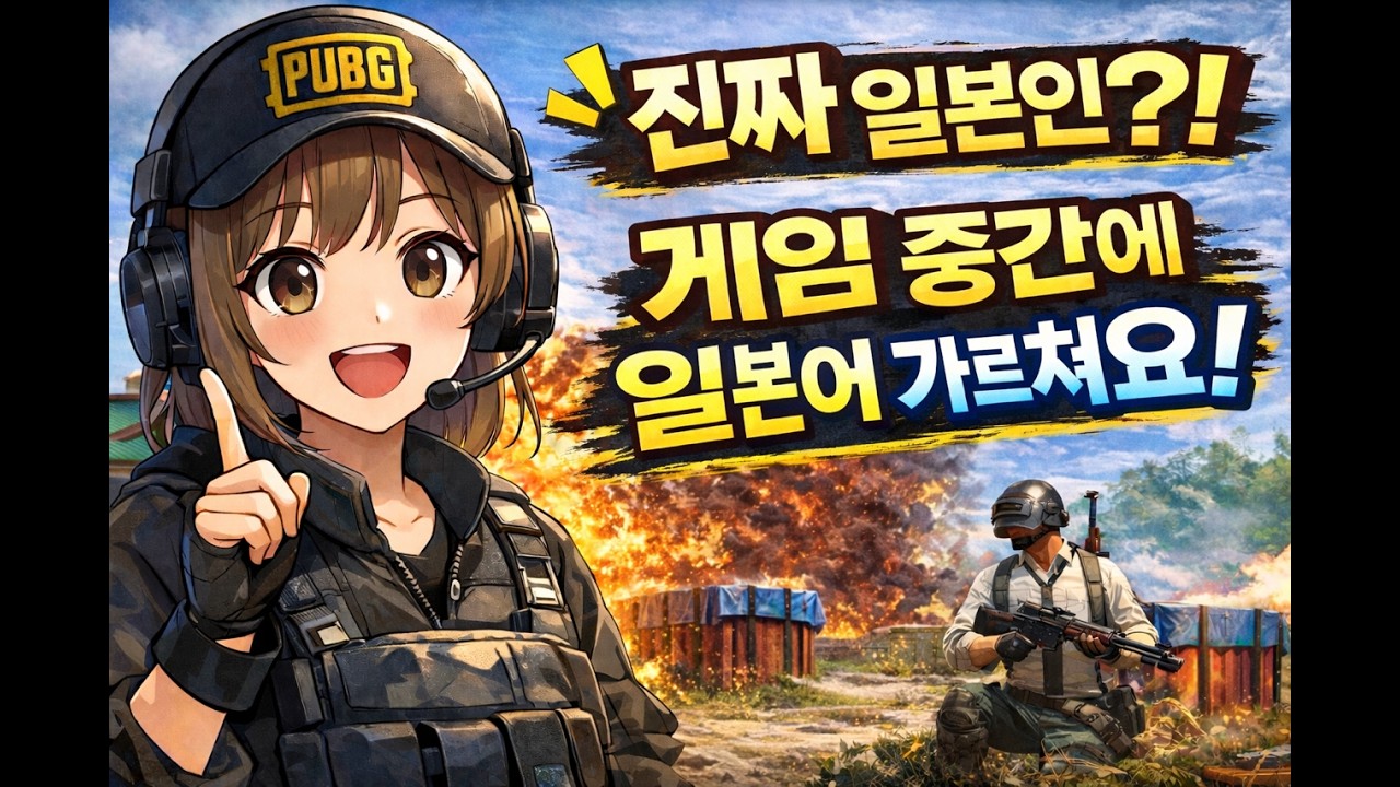 🔴LIVE｜일본인 한국어 배그 실시간 플레이