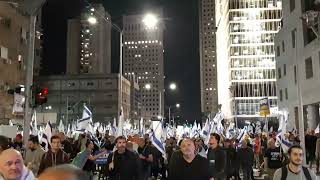 Israel marsh protest in Bnei Brak against Netanyahu & his nationalistic radical religious government