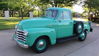 1953 Chevy 3100, frame off restoration, 5 window, granny 4 speed