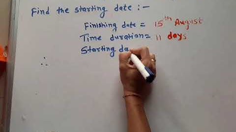 Finding starting date