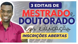 🔴 MESTRADO E DOUTORADO GRATUITOS EM EDUCAÇÃO – INSCRIÇÕES ABERTAS! 📚🎓