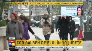 Cod galben de ploi in zece judete