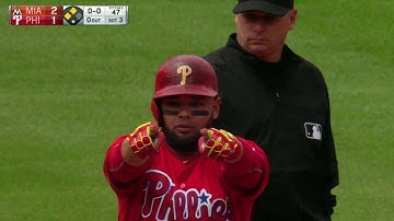 MIA@PHI: Blanco drives an RBI double down the line