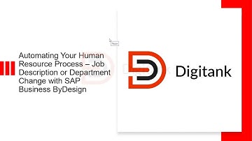 SAP Business ByDesign | Automating Your HR Process | Job Description and Department Change
