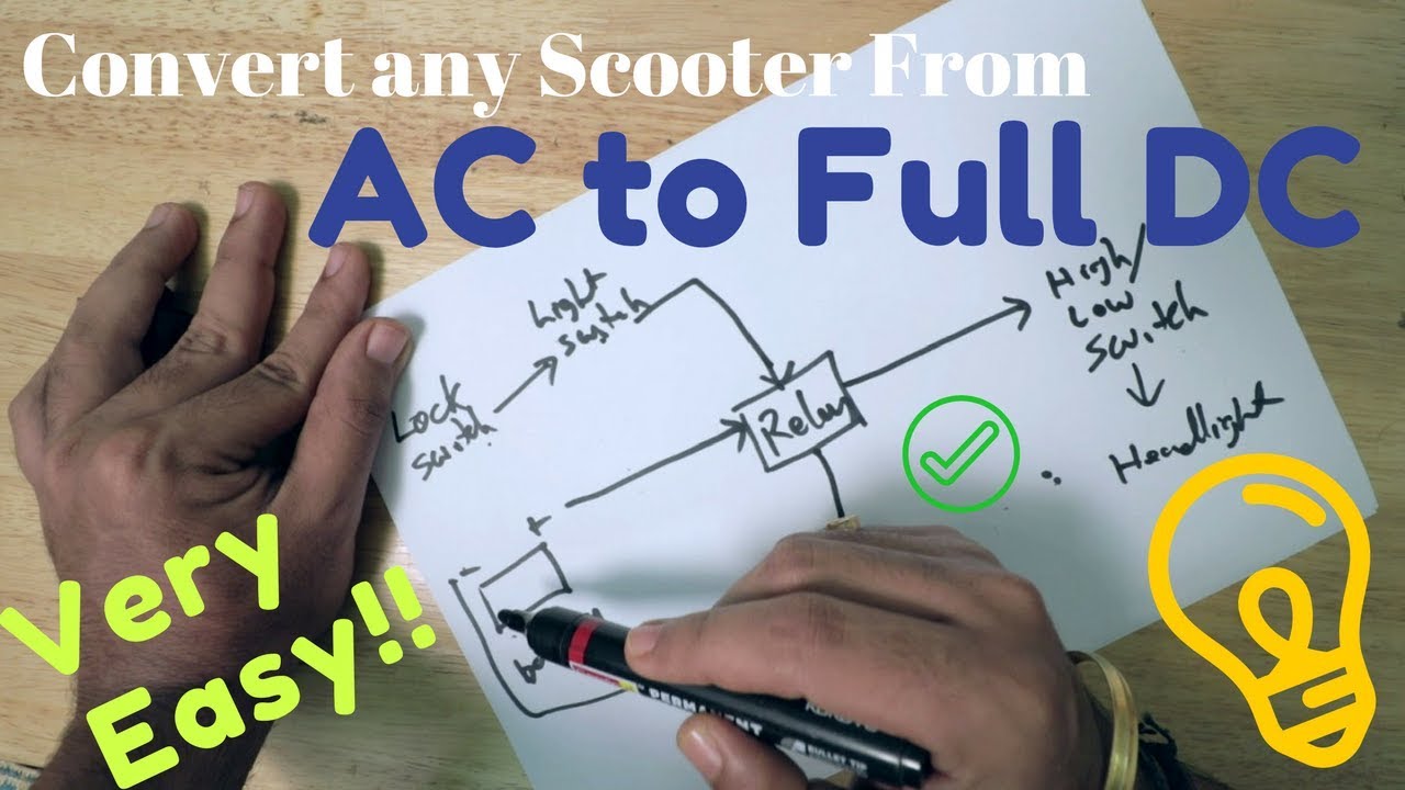 Convert any Scooter From AC to Full DC | Activa | change ... cdi motorcycle wiring diagram 