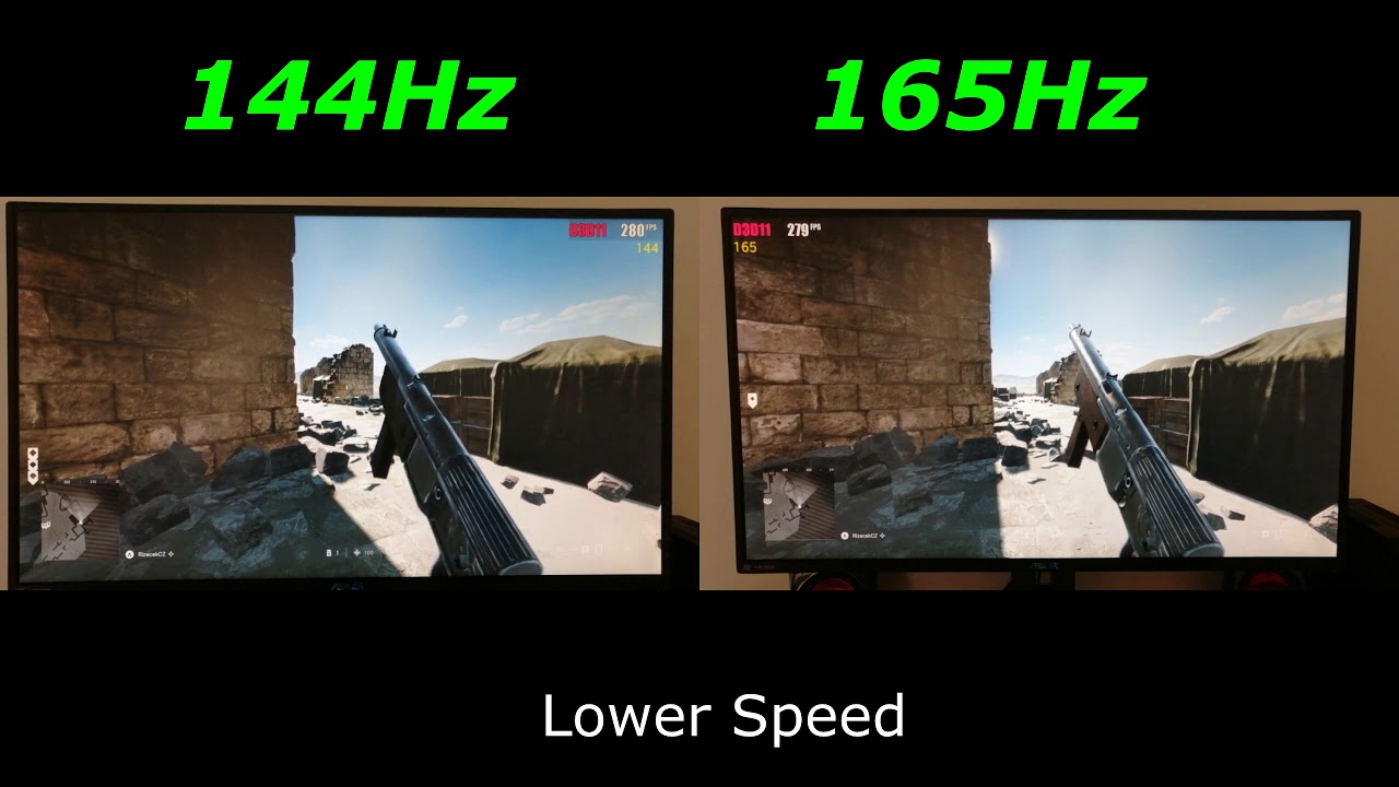 144Hz vs 165Hz / 280FPS 