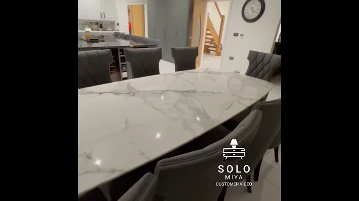 Mark Harris Adeline - White Marble Dining Table - ...