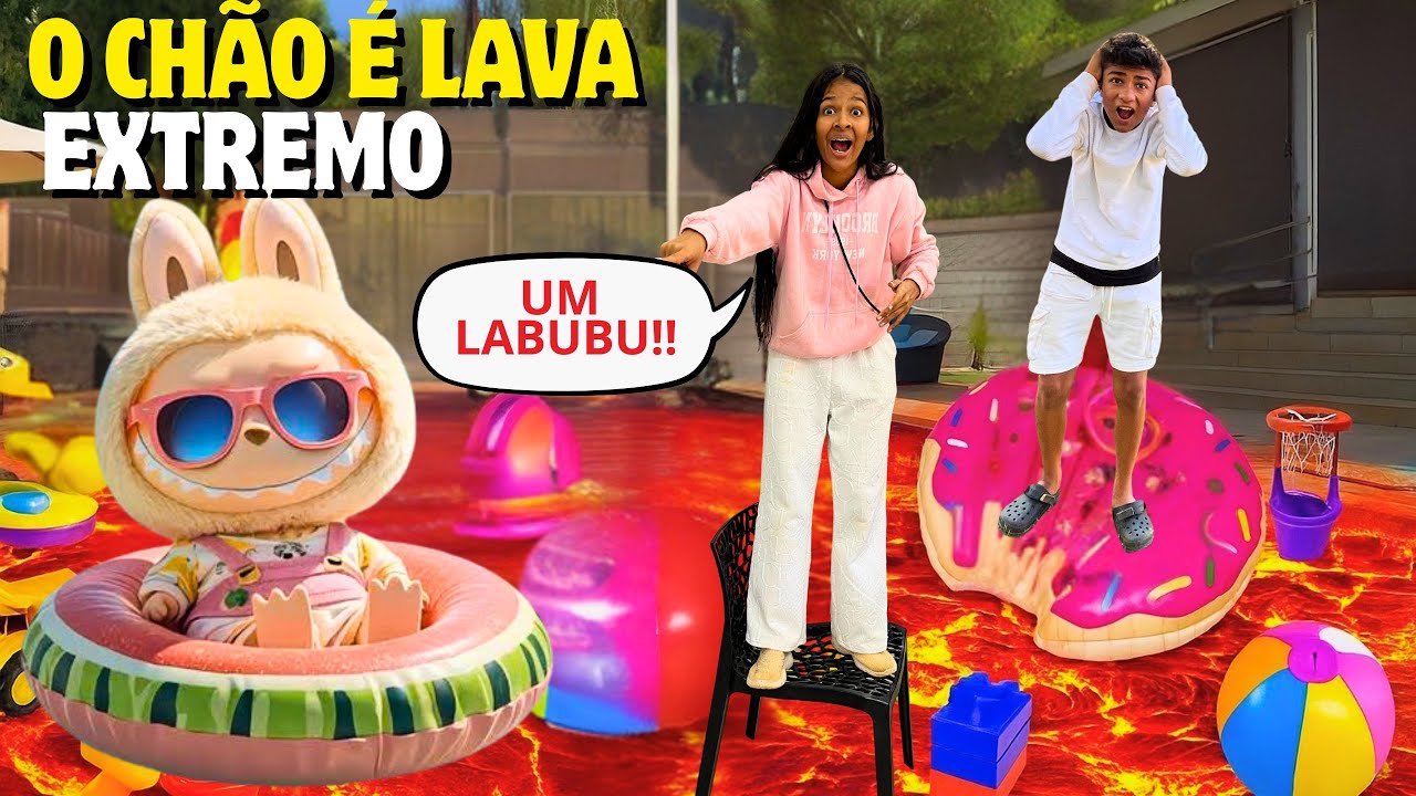 CHÃO É LAVA EXTREMO !!! * Labubu quer mora no rancho? 