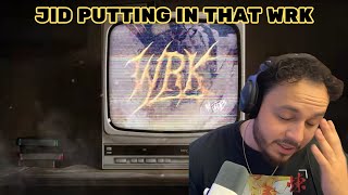 JID gave me a headache with all these bars!! JID - WRK (Visualizer) REACTION