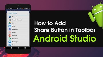 Android Studio Tutorial - How to Add Share Button in Toolbar