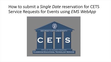 Submitting a Single Date Reservation CETS Service Requests on EMS