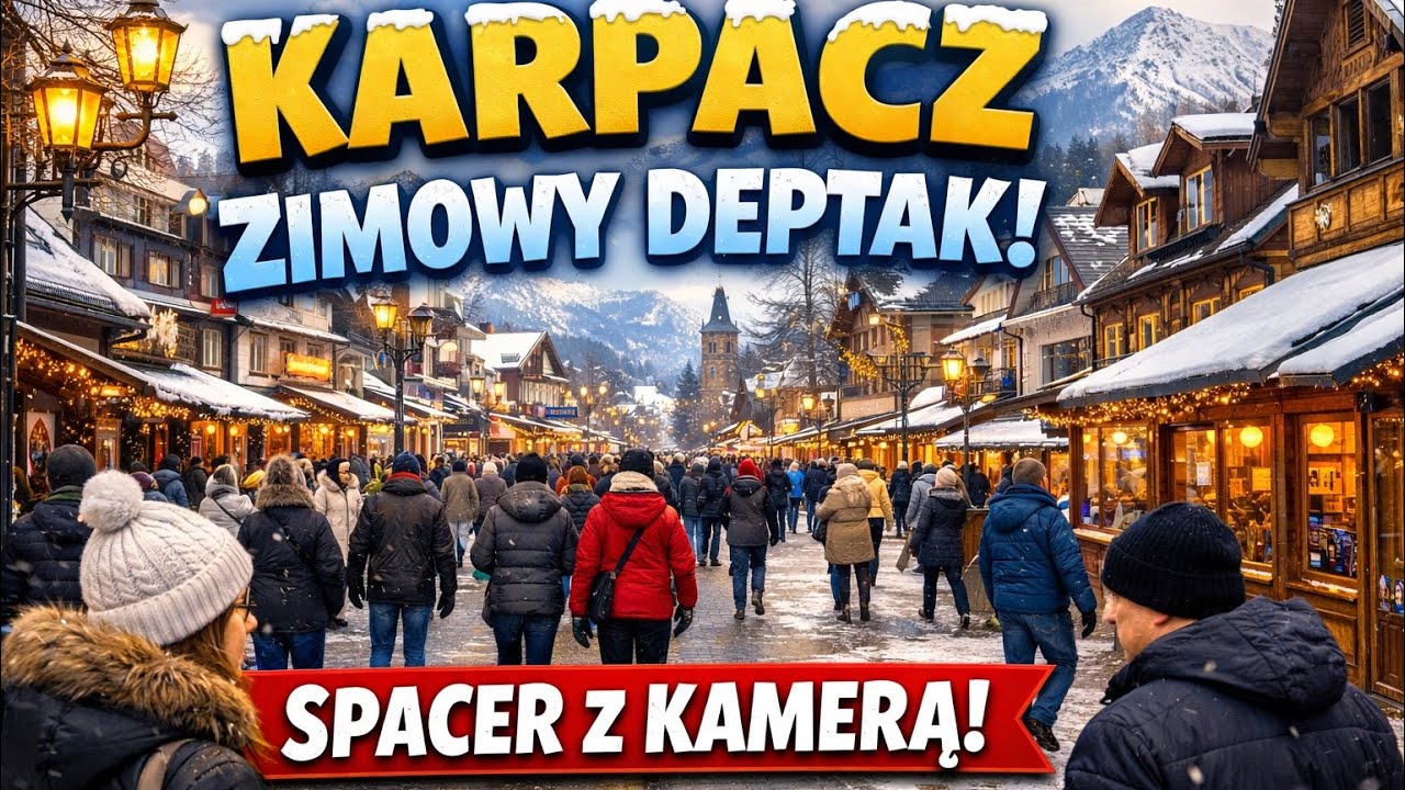 Karpacz zimą 2026 ❄️ Spacer po deptaku (4K-60fps)