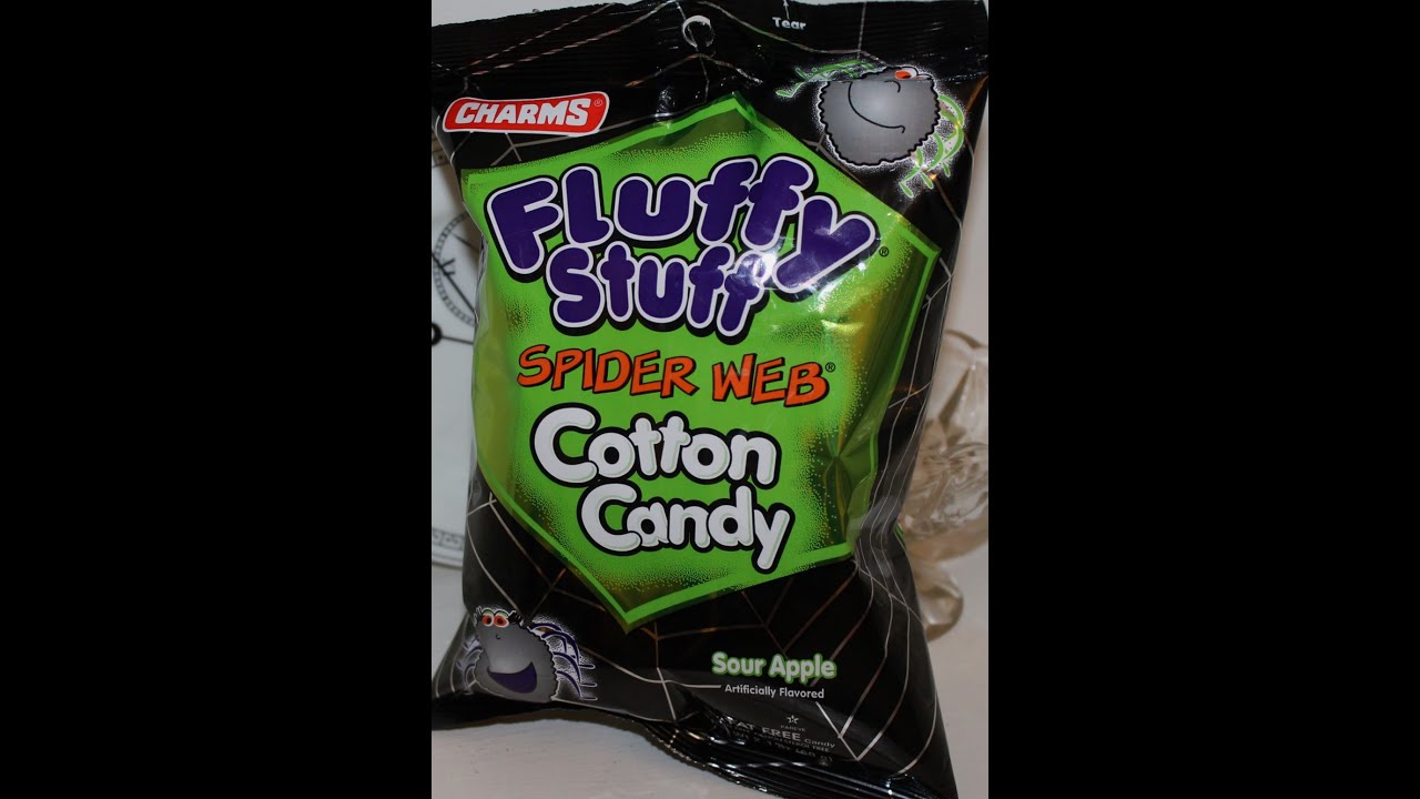 Charms Spider  Sour Apple Cotton Candy Review YouTube