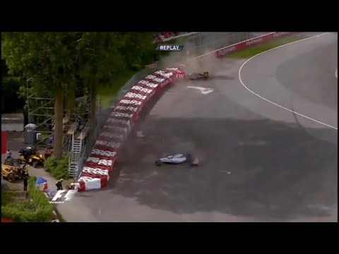 F1 Felipe Massa & Sergio Perez Crash Canada 2014