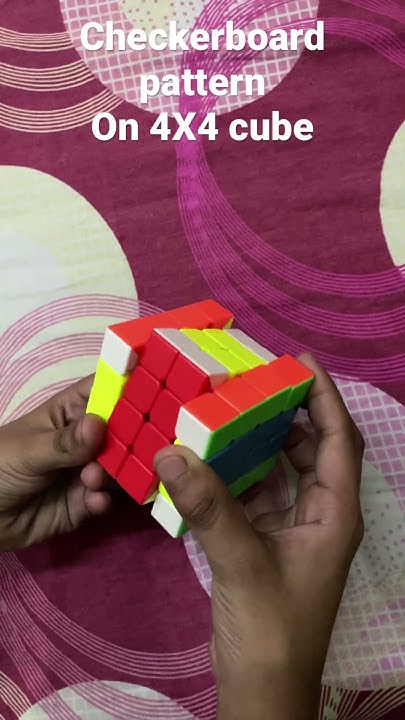Checkerboard pattern on 4x4 cube . @Ishancubing - YouTube