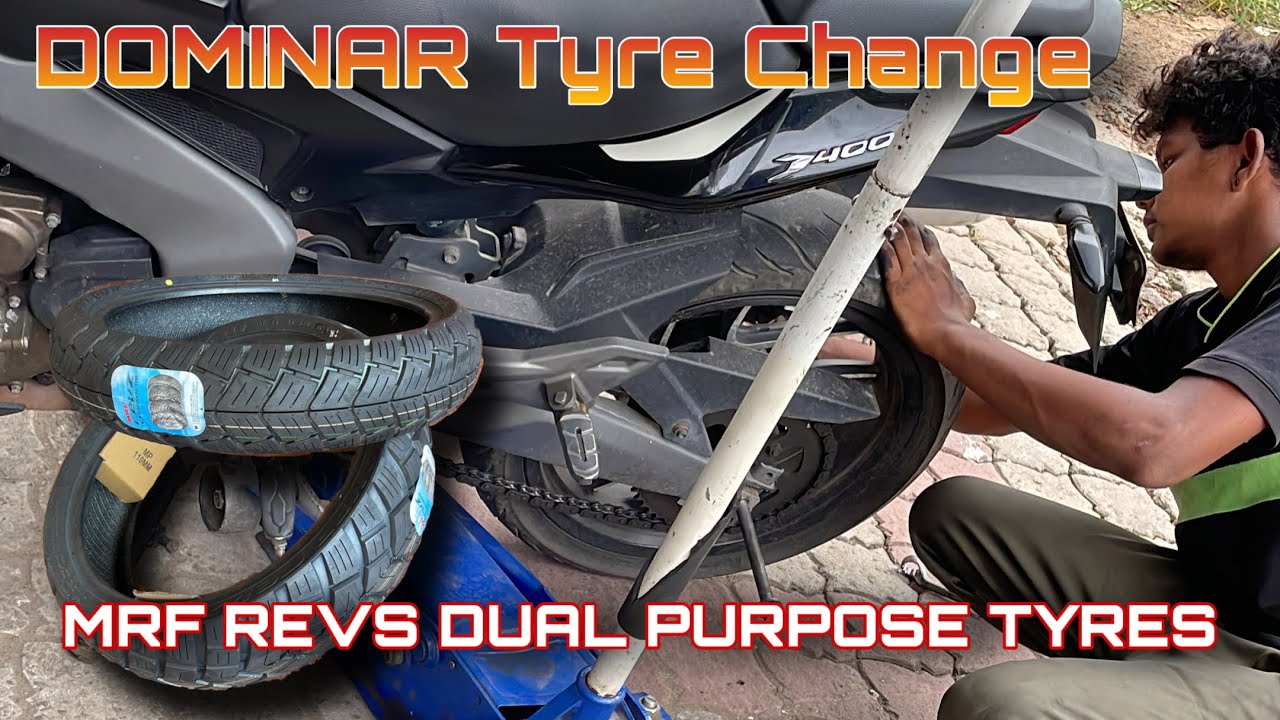 Bajaj DOMINAR 400 Tyre Change MRF REVS DUAL PURPOSE TYRES Economic