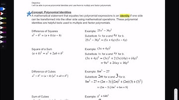 3.3 Concept Polynomial Identities