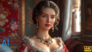 4K Ai Art Lookbook Video Of Ai Girl Gilded Beauty At Viennas Royal Estate