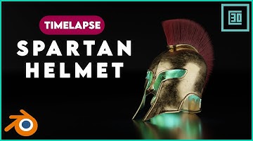Low Poly SPARTAN HELMET Modelling Timelapse | Blender 3.0 | Capuccino 3D