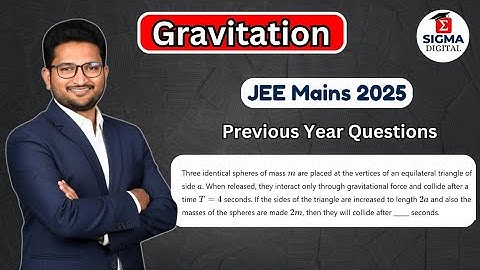 Three identical spheres of mass m are placed at the vertices of an equilateral triangle of side a...