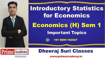 Introductory Statistics for Economics | UGCF Economics (H) Sem 1 | Important Topics for 2023 Exam
