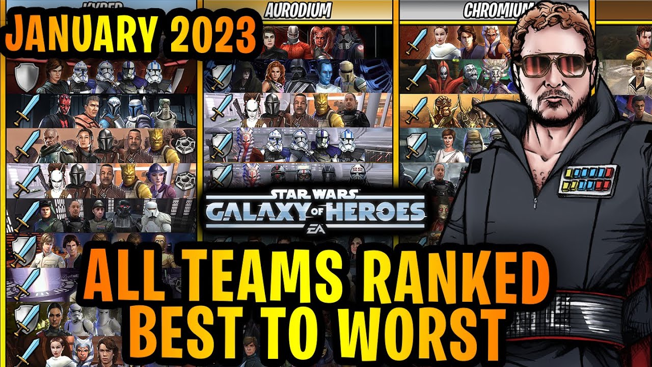 ALL TEAMS RANKED BEST TO WORST IN STAR WARS GALAXY OF HEROES JANUARY