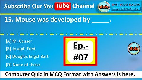 Computer Quiz- 07 || 17 April 2018 || DailyVocabbuilder || Let