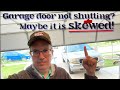 Be sure to check whether your garage door tracks are skewed if your door does not shut! Find out how