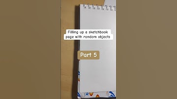 Filling up a sketchbook page with random objects challenge… PART 5 Series 2!🫶 #art #doodle