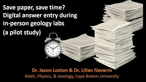 Save paper, save time? Digital answer entry during in-person geology labs (a pilot study)