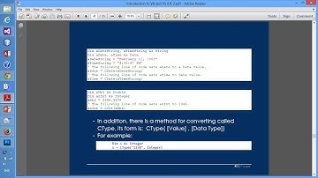 دوال التحويل  Type Conversion Functions - مقدمة إلى لغة فيجوال بيسك